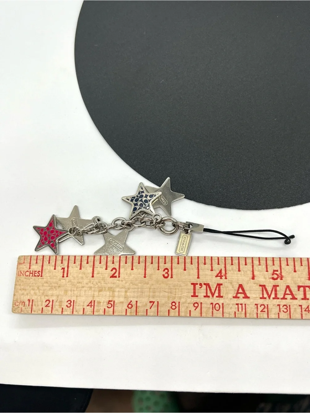 Coach Vintage Y2K Signature C Enamel Star Cluster Bag Charm Phone Strap